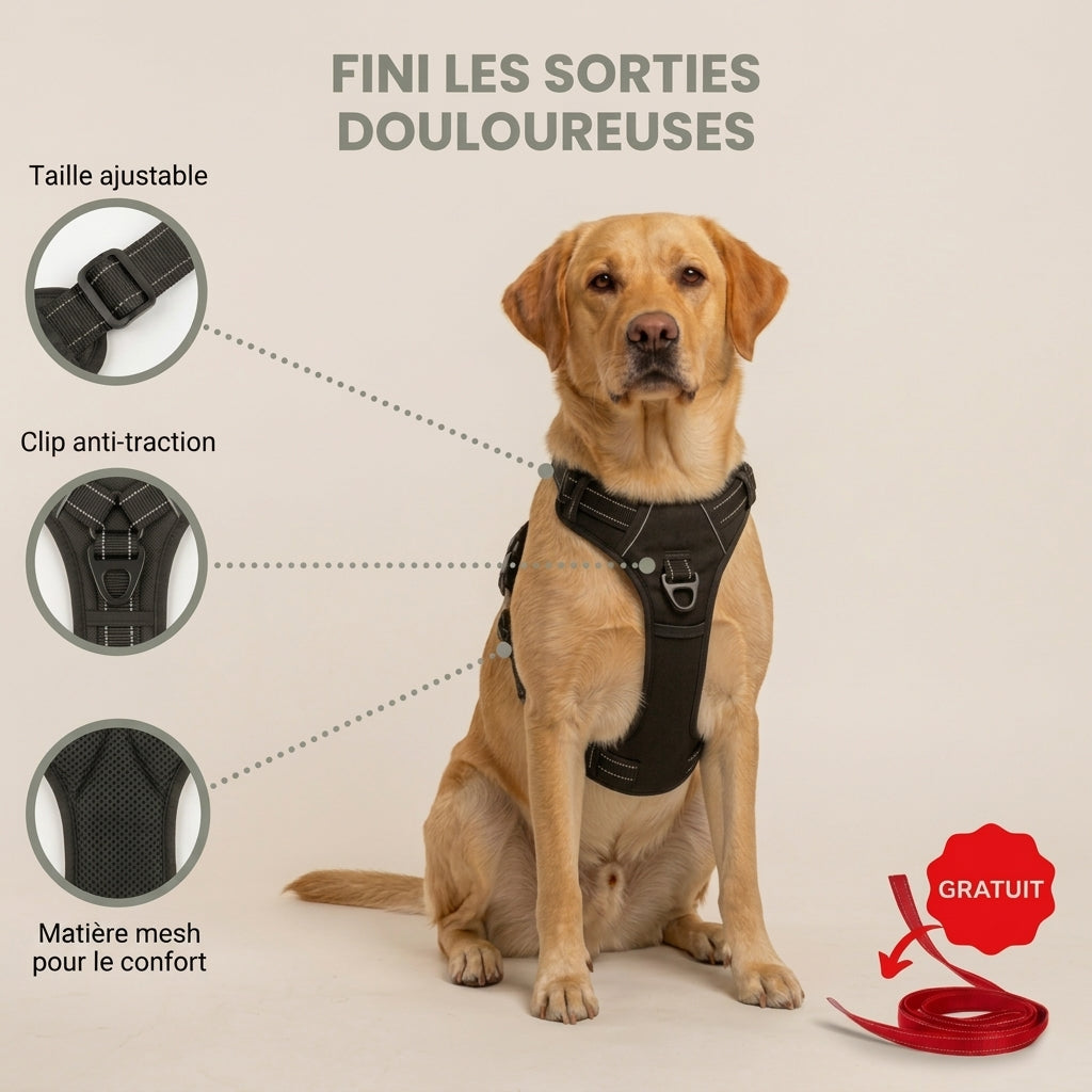 Harnais pour chien Anti-Traction