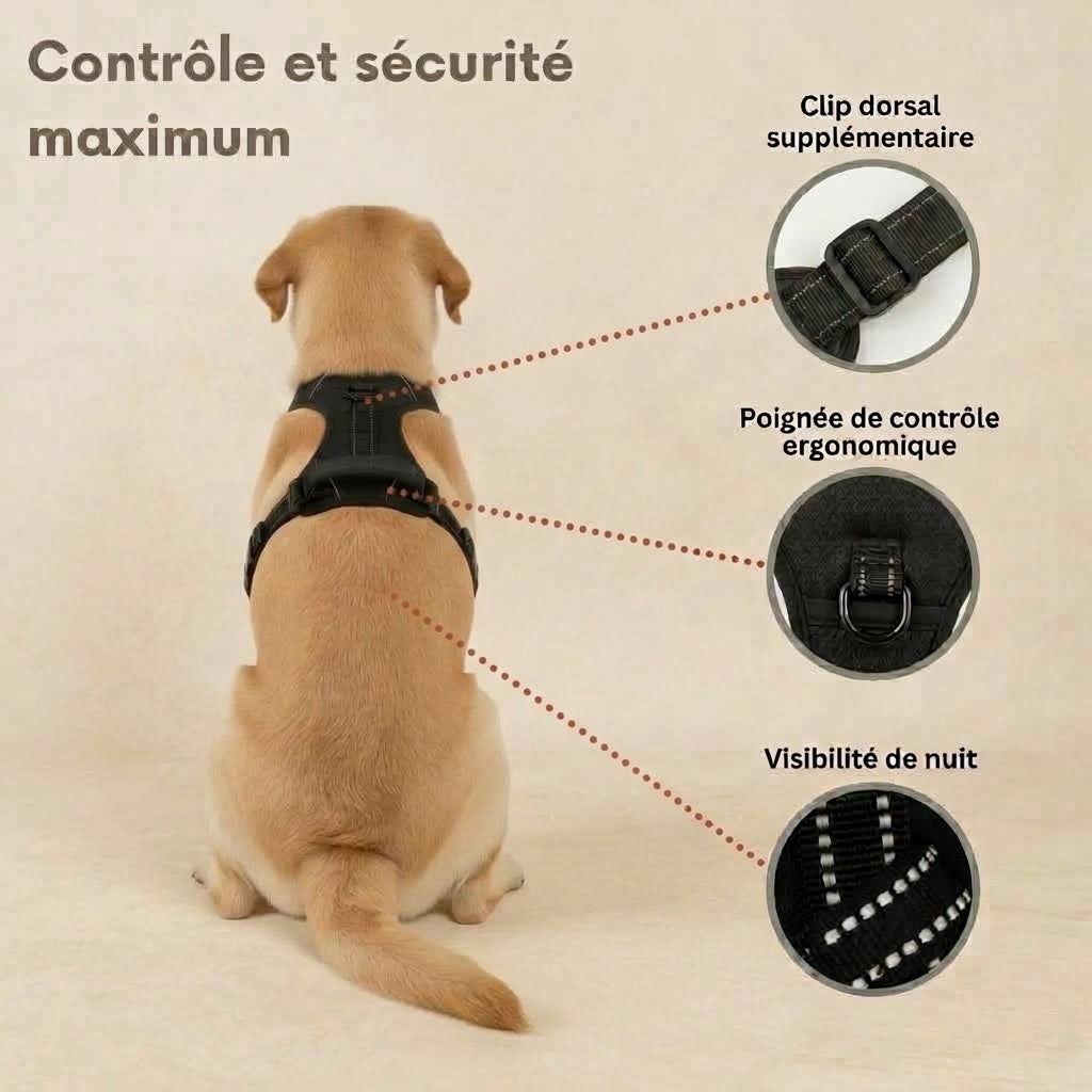 Harnais pour chien Anti-Traction
